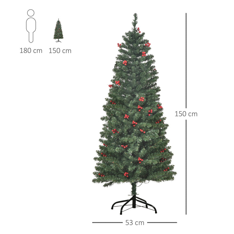 5ft tree dimensions diagram showing 150 cm height and 53 cm width