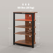 4 Tier Corner TV Stand with LED Lights and Storage for TVs up to 29 Inch, Grey