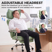 Adjustable headrest moving up and down by 6 cm for extra neck support