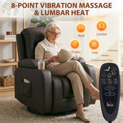 Diagram of the 8-point vibration massage zones and remote control