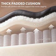 Cutaway view of the high-density foam and pocket spring seat padding