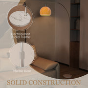 Floor Lamp with Curved Head and Foot Switch for Reading Nooks or Living Rooms White Homcom