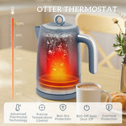 2 Slice Toaster and 1.7L Kettle Set with Textured Design for Modern Kitchens Blue