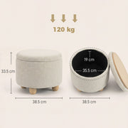 Storage ottoman - Beige