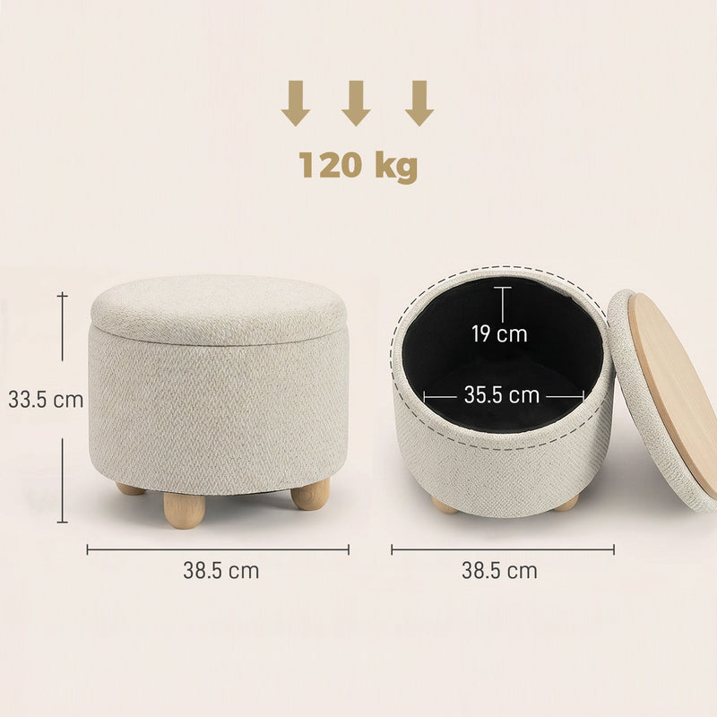 Storage ottoman - Beige