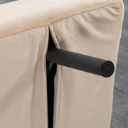 4 in 1 Single Sofa Bed Chair with Pillow Converts to Lounger for Guests Beige