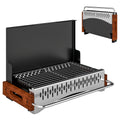 Portable Charcoal BBQ Grill for Easy Outdoor Cooking and Quick Setup Black AOSOM