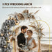 Gold Metal Wedding Arch Frame Set Balloon Backdrop Stand for Parties and Events by Outsunny