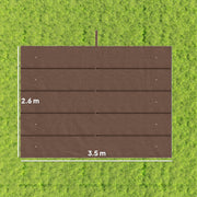 Brown Replacement Canopy for 4x3m Retractable Pergola Frame Sliding Sunshade Roof