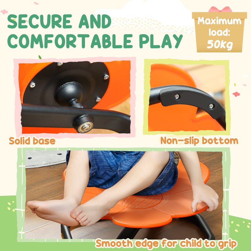 Orange Sensory Spinning Chair for Kids Improves Coordination and Balance by AIYAPLAY