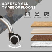 Black High Back Heated Massage Office Chair With Reclining Back and Footrest by Vinsetto