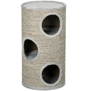 Cat Climbing Tree with Sisal Scratching Posts and Padded Rest Platform Light Grey