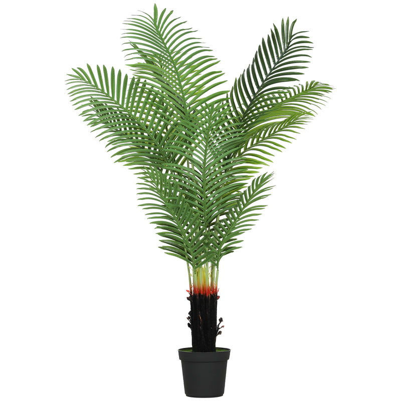 150cm Artificial Areca Palm Tree with 12 Lifelike PE Leaves for Home or Office Decor, Green