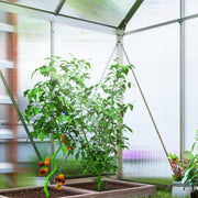 Walk-In Polycarbonate Greenhouse 192.5 x 131cm Silver Tone by Outsunny