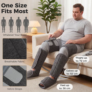 Leg Massager for Fast Muscle Relief and Swelling Reduction at Home Grey Homcom