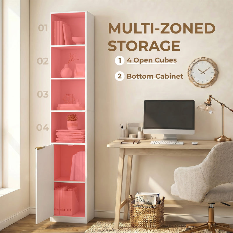 Corner Bookcase White Wood Effect - image 4
