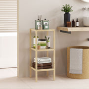 Three Tier Bamboo Bathroom Storage Shelf Natural Finish by HOMCOM