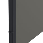 Dark Grey Retractable Garden Side Awning 400 x 180cm for Privacy on Patio or Balcony