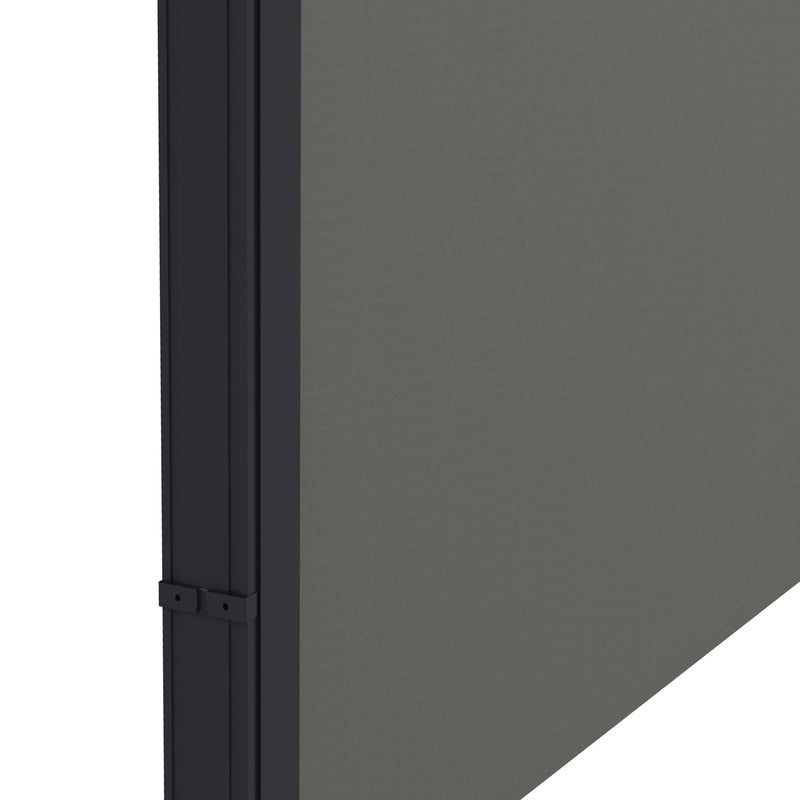 Dark Grey Retractable Garden Side Awning 400 x 180cm for Privacy on Patio or Balcony
