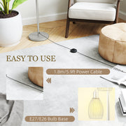 Silver 3 Light Industrial Floor Lamp 170cm Dimmable Steel Shades for Lounge or Bedroom by HOMCOM