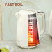 Cream White Cordless Kettle and Toaster Set 1.7L 3000W Fast Boil with 7 Browning Levels by HOMCOM
