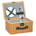 Outsunny Two-Person Picnic Set, with Wicker Basket AOSOM