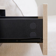 Wall Mounted Bedside Tables Set of 2 With Drawer and Shelf Modern Bedroom Oak Tone