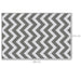 Grey and White Reversible Outdoor Rug 1.2 x 1.8m Waterproof Plastic Mat for Garden Camping Beach by Outsunny