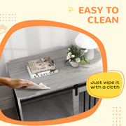 Extra Large Dog Crate Furniture with Removable Cushion and Storage Shelf Grey