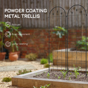 Set of Two Spiral Garden Trellis Panels for Climbing Plants and Outdoor Decoration AOSOM