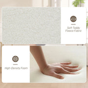 White Swivel Accent Chair With Teddy Fleece Upholstery For Living Room Or Bedroom Use