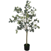 5ft Artificial Silk Eucalyptus Tree with 230 Silver Dollar Leaves in Pot for Home and Office by HOMCOM