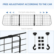 Adjustable Heavy Duty Dog Car Barrier for SUV and Estate Vehicles Keeps Pets Safe Black AOSOM
