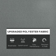 Charcoal Grey 2 Seater Garden Chair Cushion Set for Indoor and Outdoor Comfort