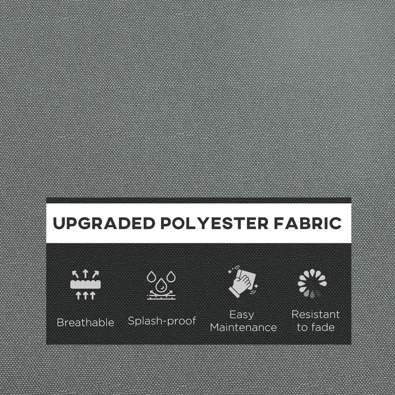 Charcoal Grey 2 Seater Garden Chair Cushion Set for Indoor and Outdoor Comfort