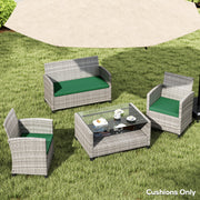 Green 3 Piece Garden Furniture Cushion Set for Rattan Chairs by Outsunny