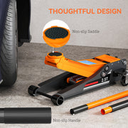 Hydraulic Trolley Jack for Easy Car Maintenance and Tyre Changes 2.5 Ton Orange AOSOM
