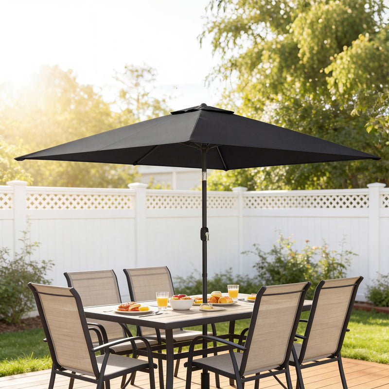 3x2m Garden Parasol with Adjustable Tilt for Reliable Shade on Patio or Outdoor Dining