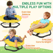 Kids Spinning Sensory Chair with Non Slip Base for Balance and Coordination Training Yellow AOSOM