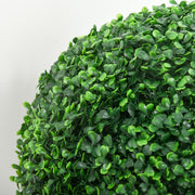 Set of Two Green Artificial Boxwood Ball Plants for Indoor and Outdoor Decoration