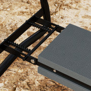 2 in 1 Garden Kneeler Seat Foldable Kneeling Pad and Support Bench Grey by Outsunny