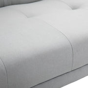 3 Seater Fabric Sofa Bed with Cup Holders Converts to Futon for Guests Grey