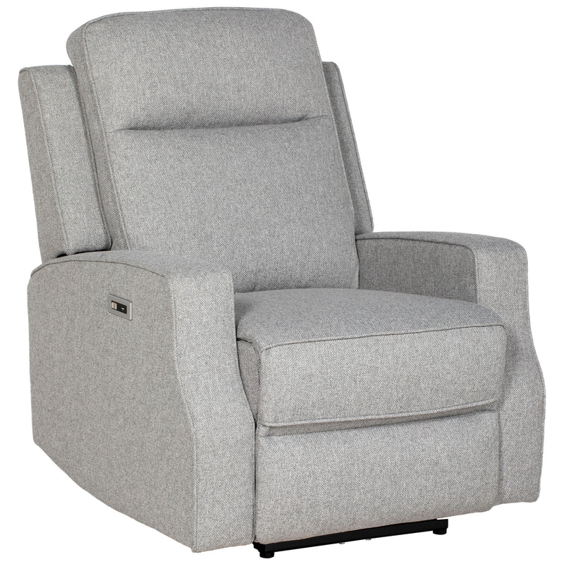 Electric Reclining Armchair with USB Charging Port and Footrest for Relaxing Grey