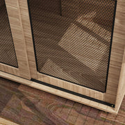 Large Dog Crate Furniture with Sliding Door Wooden Pet Cage 98 x 60 x 78cm Walnut Brown by PawHut