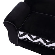 Small Pet Sofa Bed with Soft Cushion and Removable Cover for Dogs and Cats Black