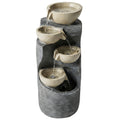 Water Fountain with LED Lights for Relaxing Indoor or Garden Spaces Stone Effect Outsunny