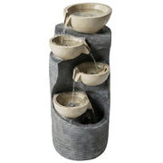 Water Fountain with LED Lights for Relaxing Indoor or Garden Spaces Stone Effect Outsunny