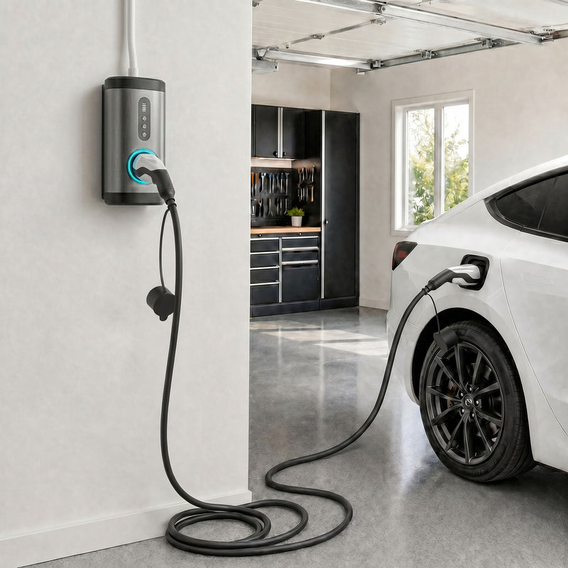 EV Charging Cable 10 Metre Type 2 Fast Charge for Easy Home and Public Use Black White