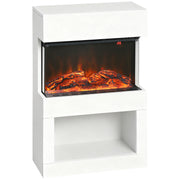 Electric Fireplace with 3D Flame Effect and Remote Control for Living Room Heating White