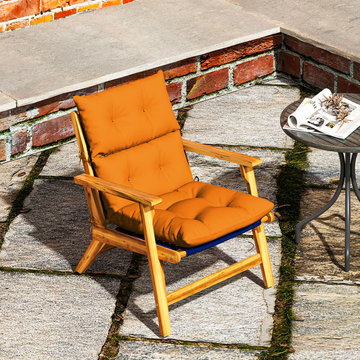Orange Padded Outdoor Seat Cushion 115 x 56cm by Outsunny